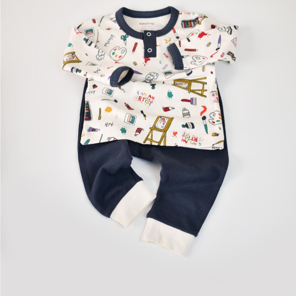 Organic Comfort Meets Adorable Design: 2-Piece Little People Set